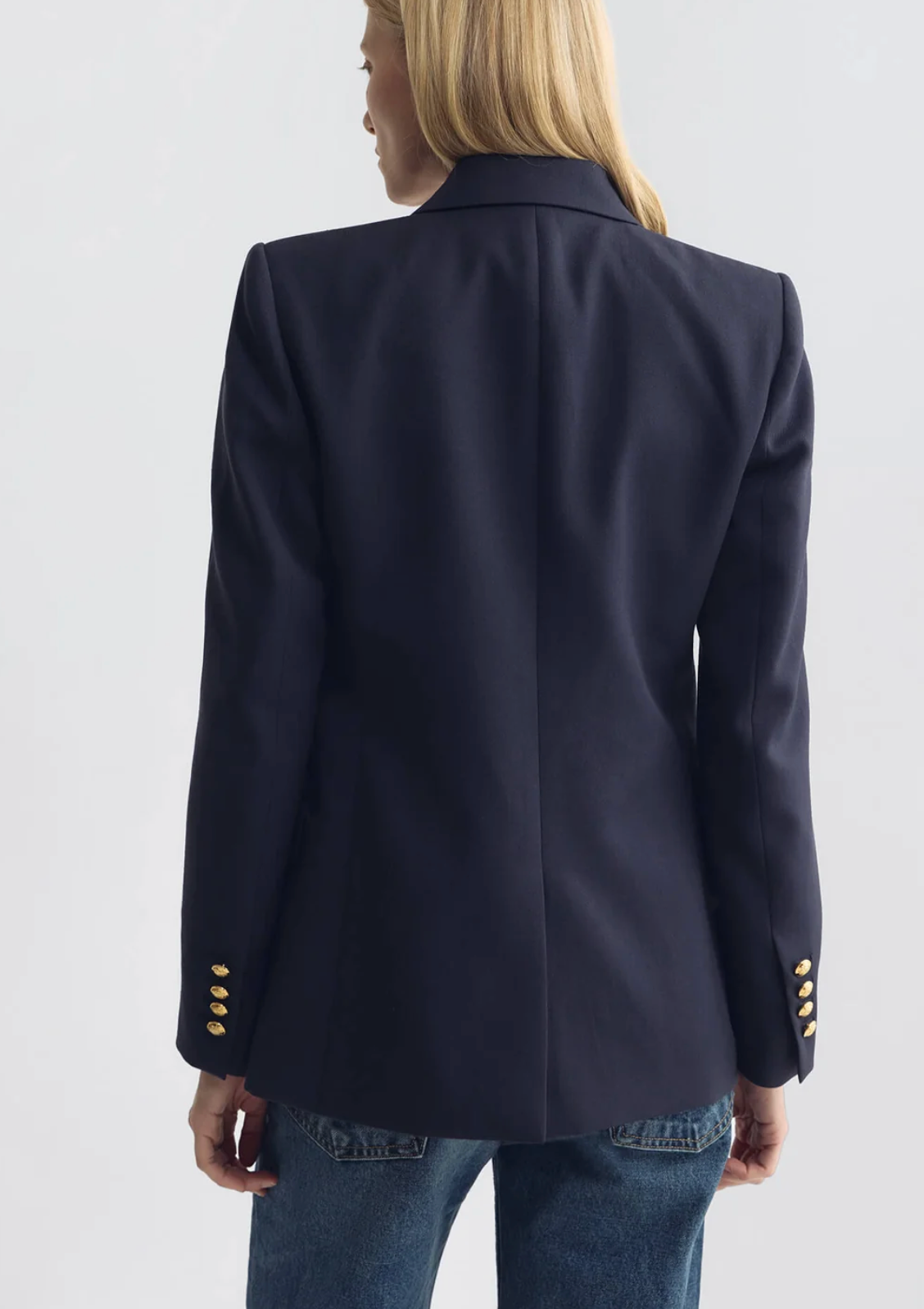 Bruni Double Breasted Wool Blazer-Jackets-Nili Lotan-Midnight-00-Mercantile Portland