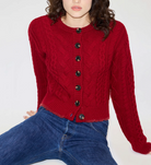 Cable Cardigan in Rosso-Sweaters-Re/Done-Rosso-XS-Mercantile Portland