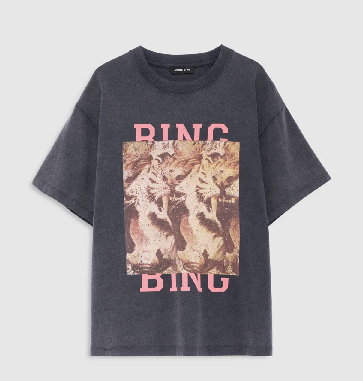 Cade Tiger Tee in Washed Black-T-Shirts-Anine Bing-Washed Black-S-Mercantile Portland