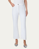 Cali Bootcut Cropped Denim Pants-Clothing-Akris Punto-Cream-2-Mercantile Portland