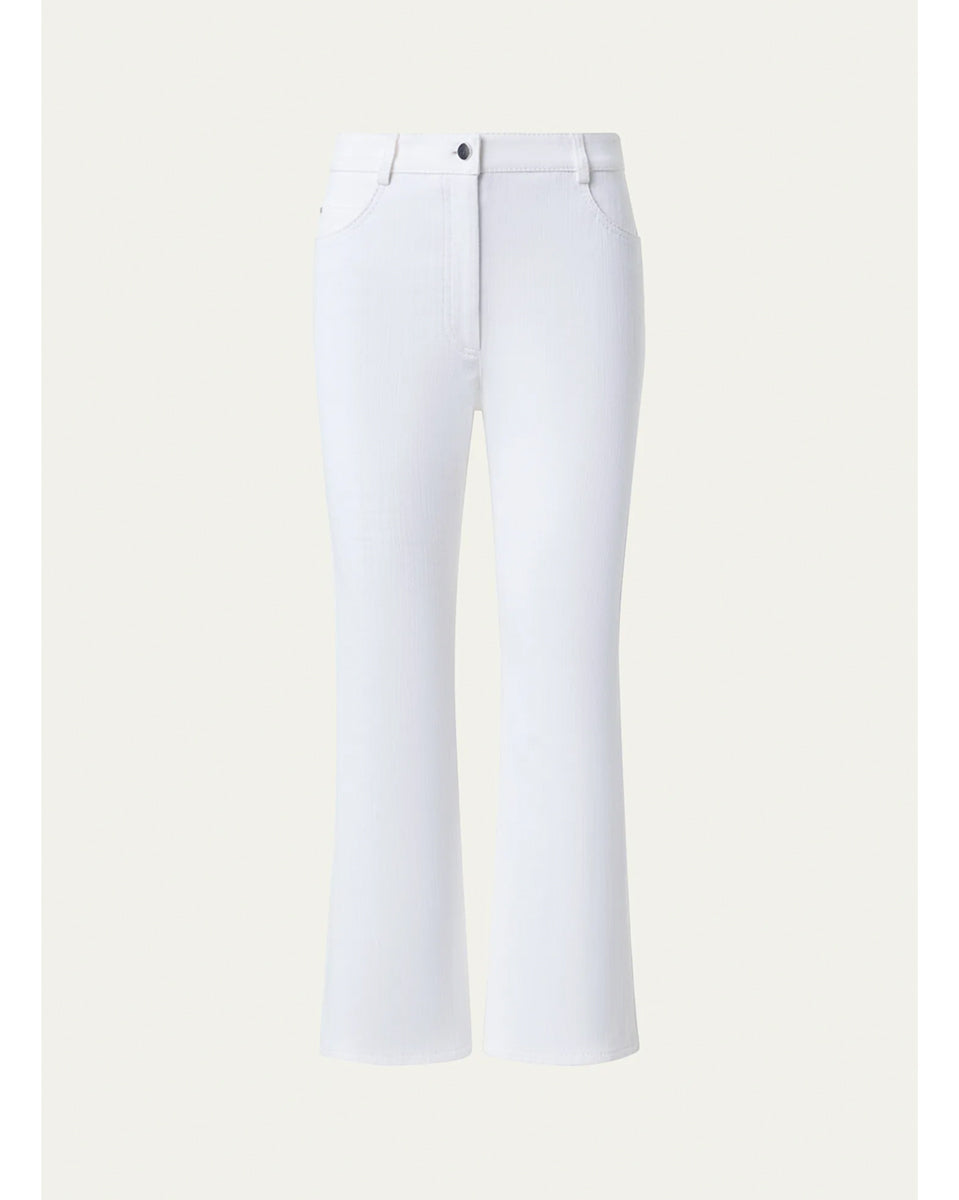 Cali Bootcut Cropped Denim Pants-Clothing-Akris Punto-Cream-2-Mercantile Portland