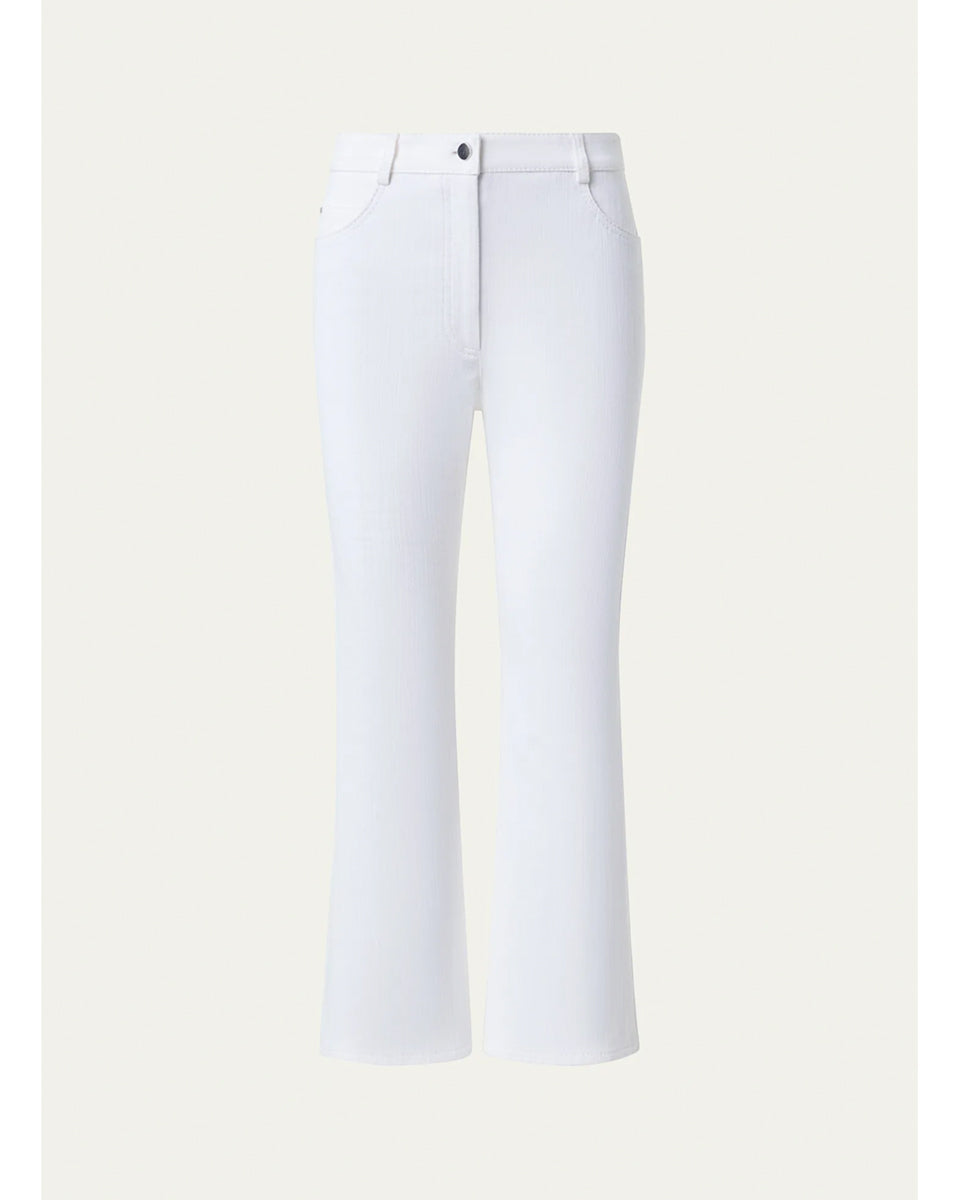 Cali Bootcut Cropped Denim Pants-Pants-Akris Punto-Cream-2-Mercantile Portland