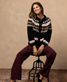Calista Fair Isle Cardigan-Clothing-27 Miles-Black-XS-Mercantile Portland
