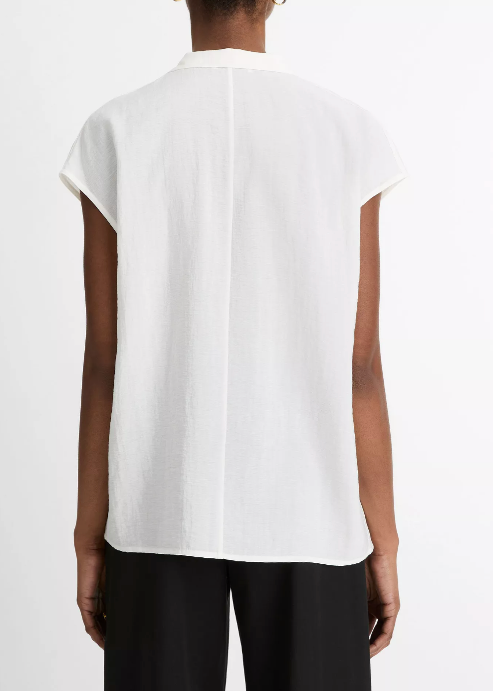 Cap-Sleeve Blouse-Clothing-Vince-Off White-XXS-Mercantile Portland