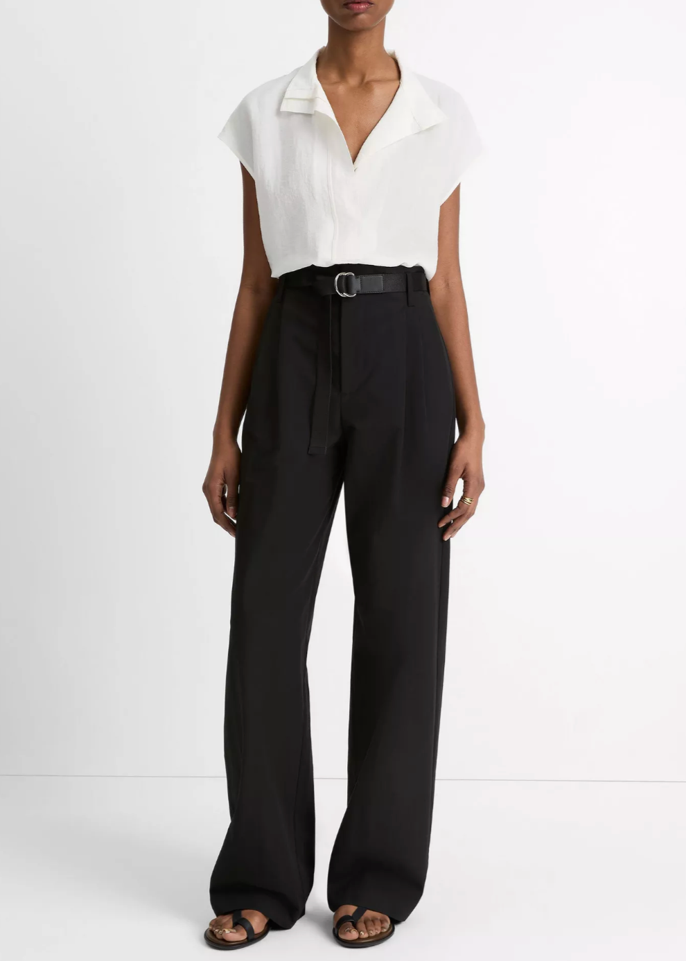 Cap-Sleeve Blouse-Clothing-Vince-Off White-XXS-Mercantile Portland