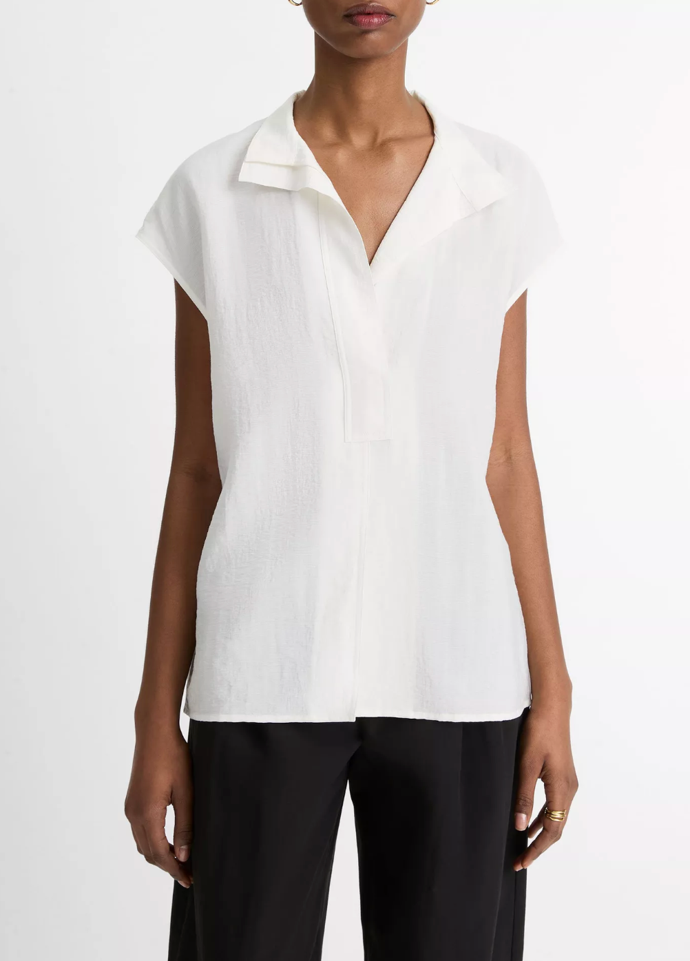 Cap-Sleeve Blouse-Clothing-Vince-Off White-XXS-Mercantile Portland