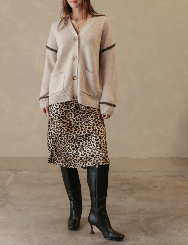 Cara Cashmere Cardigan-Sweaters-27 Miles-Oatmeal-XS-Mercantile Portland