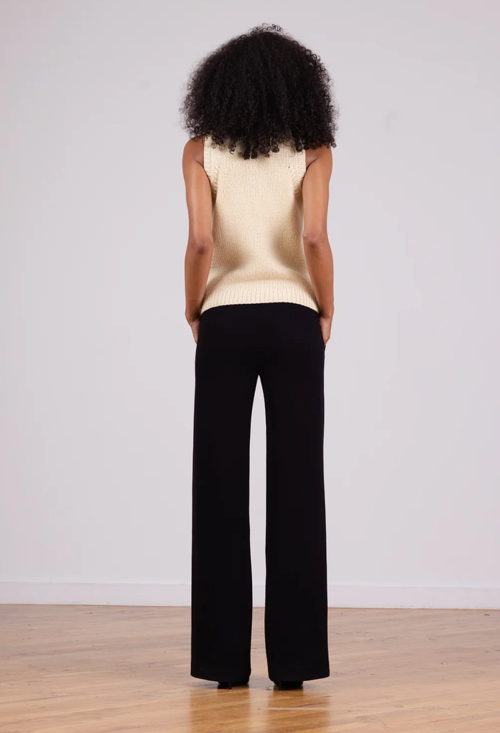 Carla Pant in Black-Pants-AVENUE MONTAIGN-Black-4-Mercantile Portland