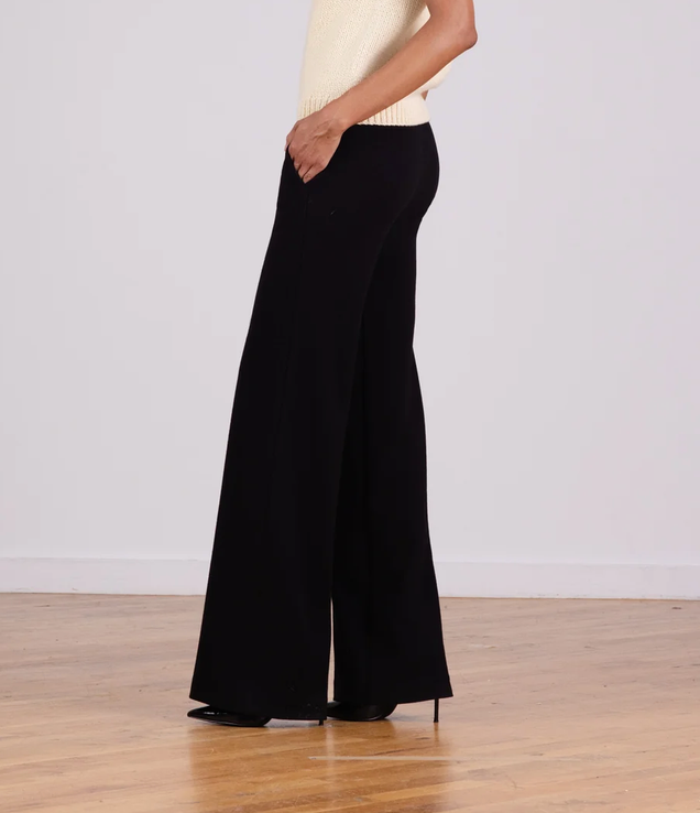 Carla Pant in Black-Pants-Avenue Montaigne-Black-4-Mercantile Portland