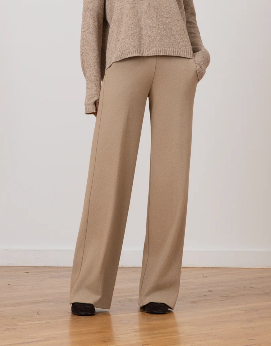 Carla Pant in Chamois-Pants-AVENUE MONTAIGN-Chamois-4-Mercantile Portland