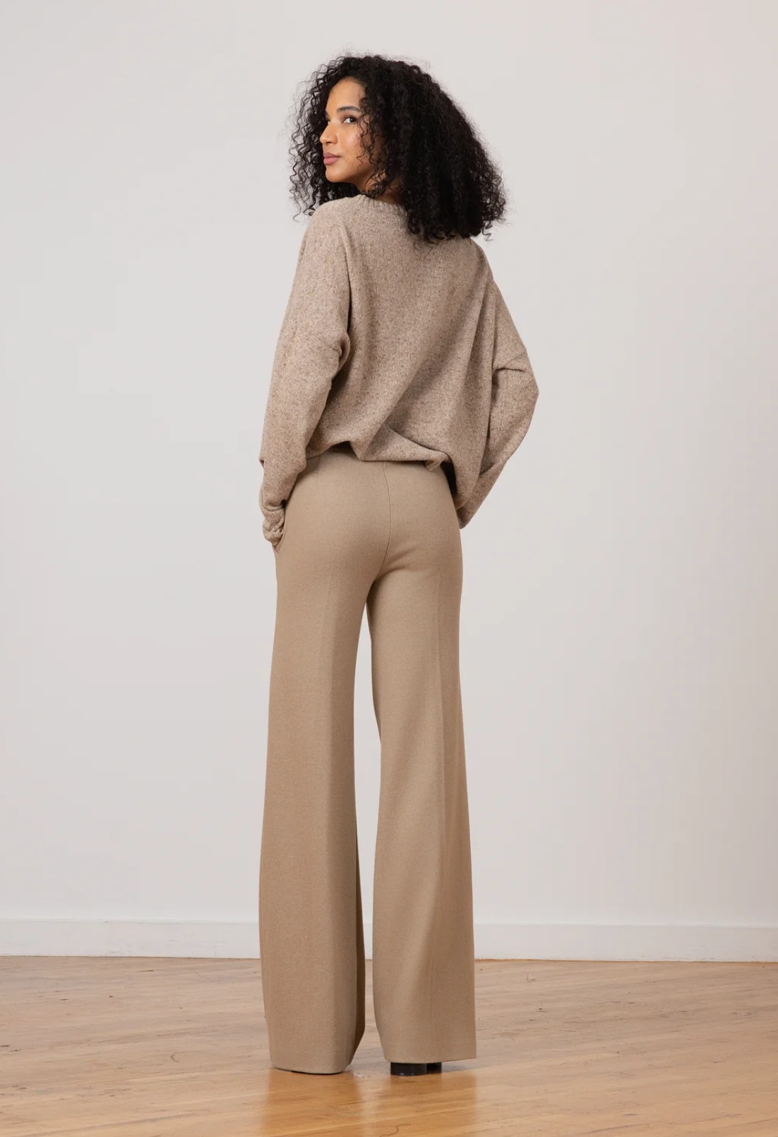 Carla Pant in Chamois-Pants-Avenue Montaigne-Chamois-4-Mercantile Portland