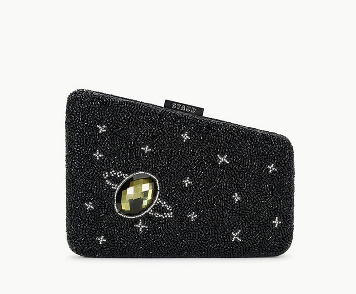 Carmella Beaded Clutch-Accessories-Staud-Black Celestial-OS-Mercantile Portland