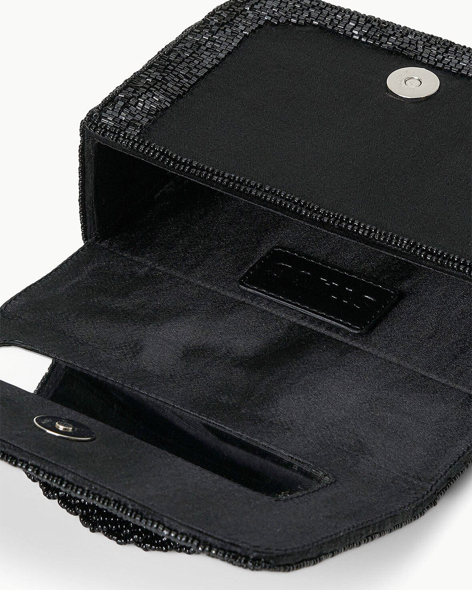 Carmen Beaded Box Bag in Black-Handbags-Staud-OS-Mercantile Portland