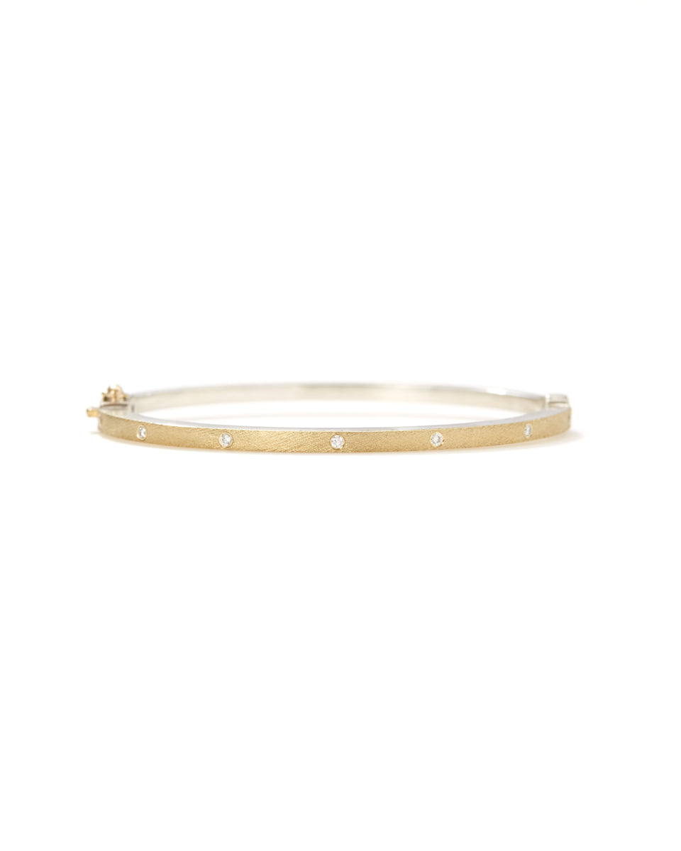 Carol 2.5mm Yellow Gold Bangle-Jewelry-Rene Escobar-Mercantile Portland