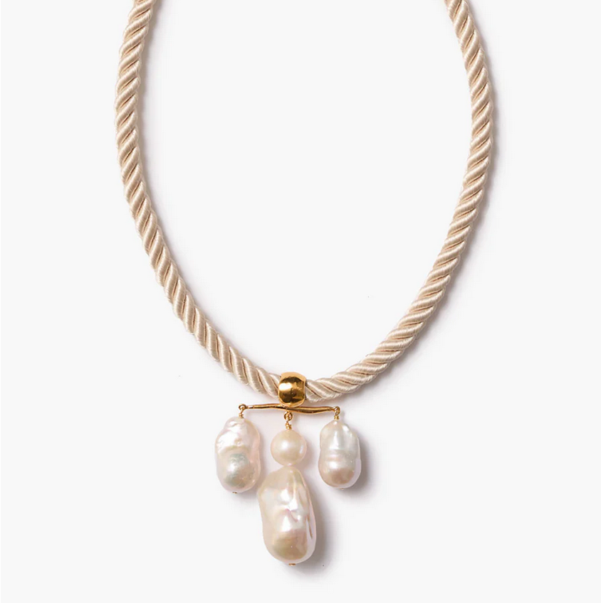 Caroline Twist Cord Necklace-Jewelry-Chan Luu-White Pearl-OS-Mercantile Portland