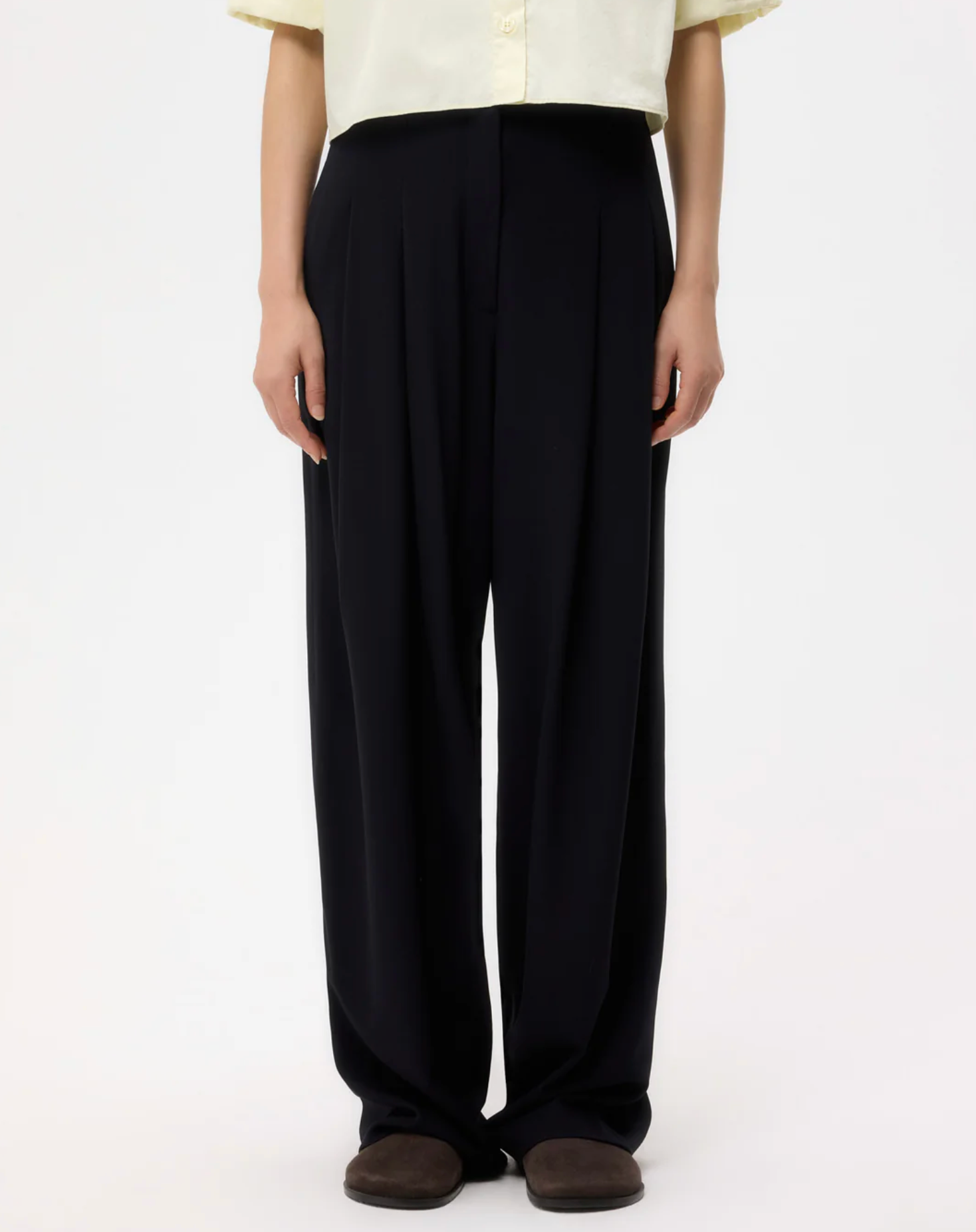 Carrie's Trouser in Midnight-Pants-TWP-Midnight-00-Mercantile Portland