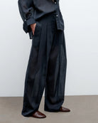 Carrie's Trouser in Wool Voile-Clothing-TWP-Midnight-00-Mercantile Portland