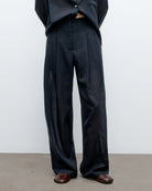 Carrie's Trouser in Wool Voile-Clothing-TWP-Midnight-00-Mercantile Portland