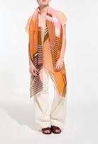Cascade Scarf in Coral-Scarves and Wraps-MAPOESIE-Coral-OS-Mercantile Portland