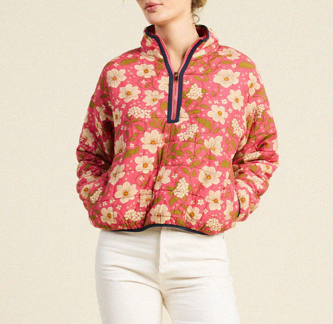 Casey Pull Over in Rose-Jackets-TROVATA-Rose-XS-Mercantile Portland