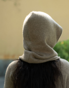 Cashmere Balaclava with Rolled Edge in Brown-Scarves and Wraps-OATS & RICE-Brown-OS-Mercantile Portland