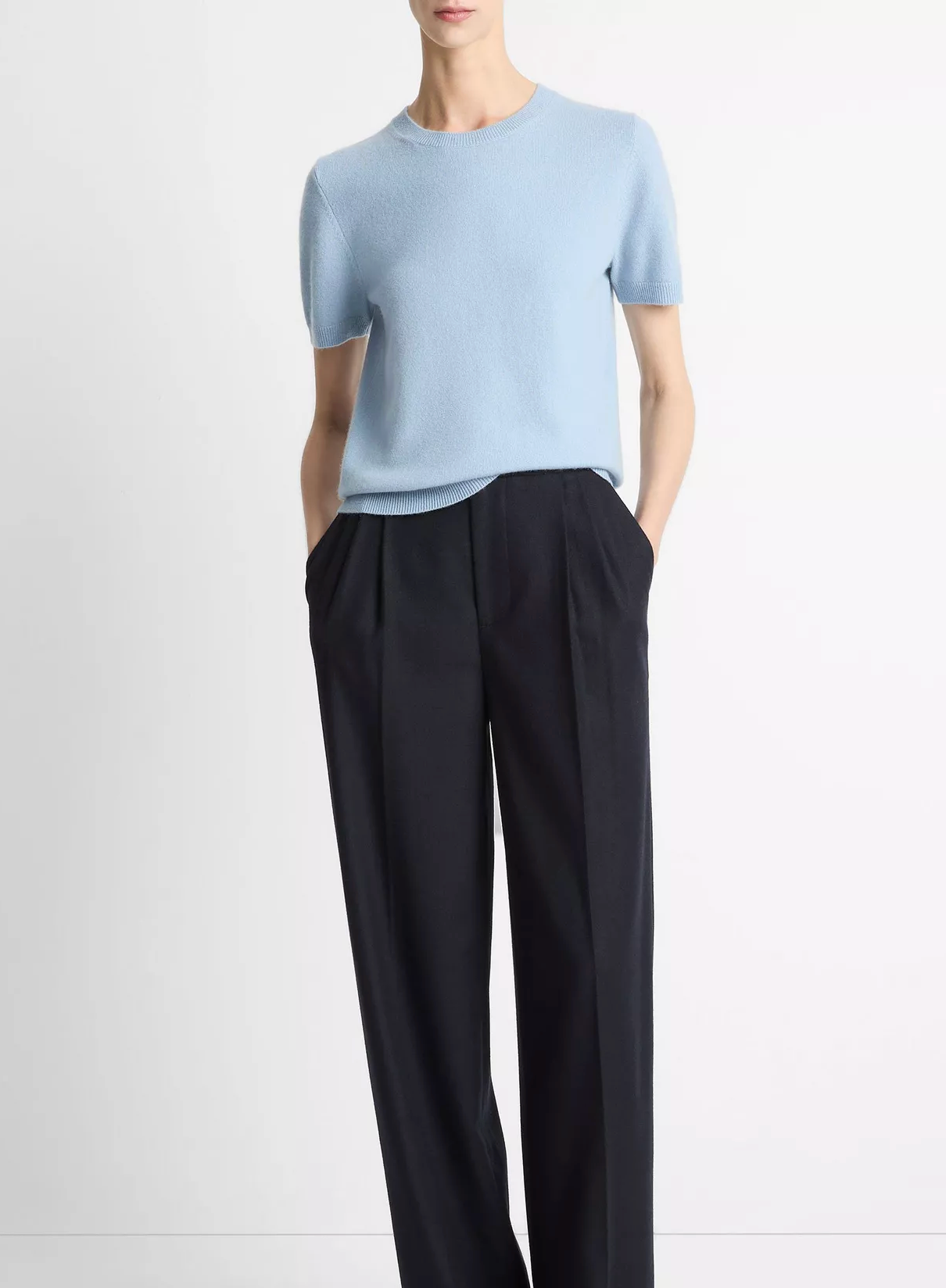Cashmere Blend Tee-Clothing-Vince-Amalfi-XXS-Mercantile Portland