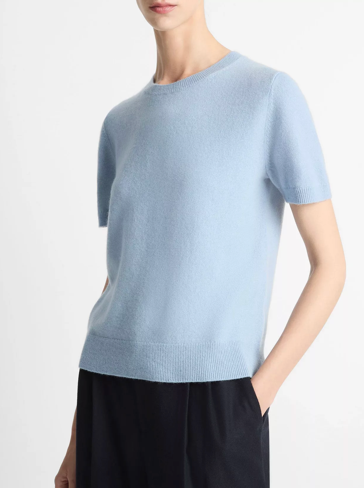 Cashmere Blend Tee-Clothing-Vince-Amalfi-XXS-Mercantile Portland