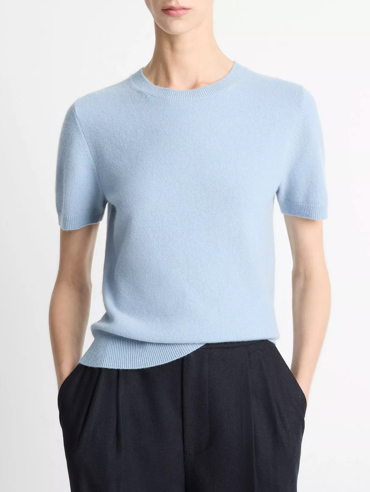 Cashmere Blend Tee-Clothing-Vince-Amalfi-XXS-Mercantile Portland