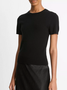 Cashmere Blend Tee-Clothing-Vince-Black-XXS-Mercantile Portland