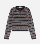 Cashmere Cardigan in Navy Fair Isle-Sweaters-Frame-Navy Fair Isle-XS-Mercantile Portland
