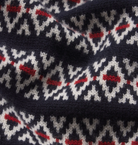 Cashmere Cardigan in Navy Fair Isle-Sweaters-Frame-Navy Fair Isle-XS-Mercantile Portland