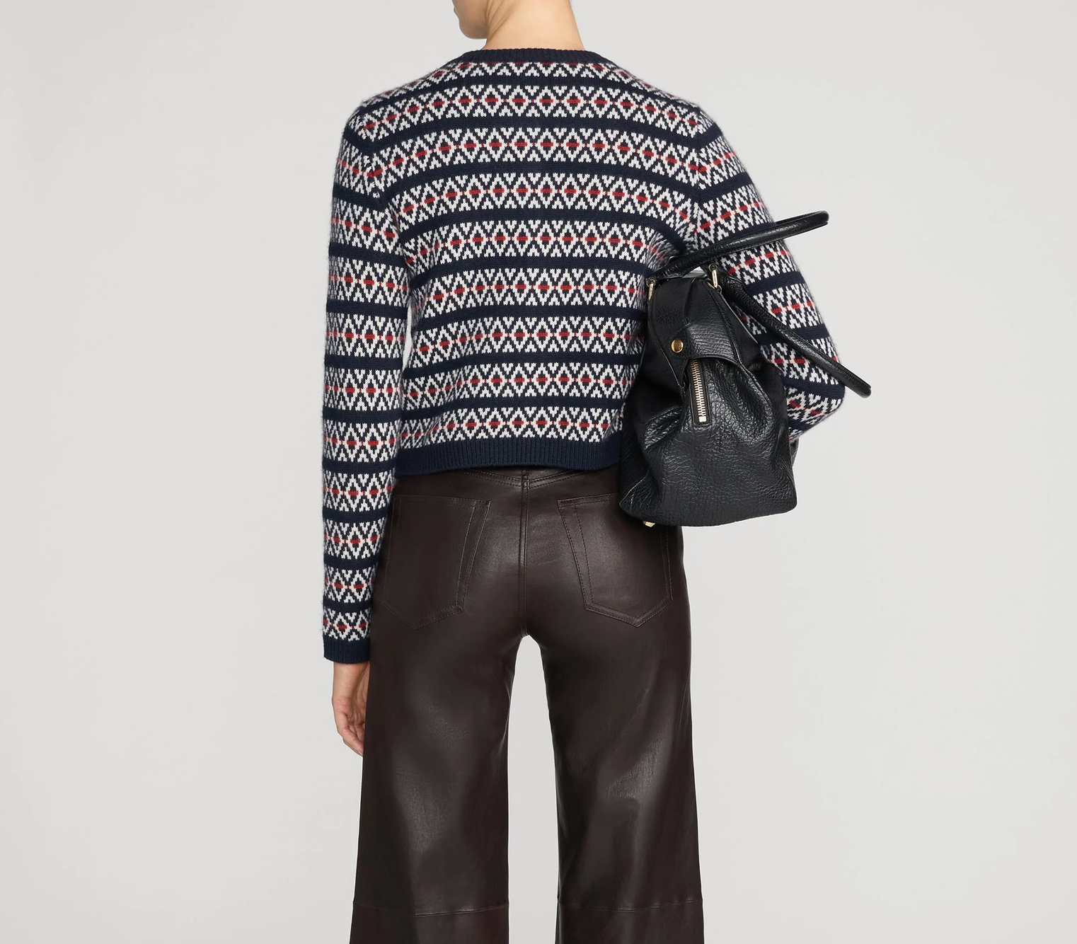 Cashmere Cardigan in Navy Fair Isle-Sweaters-Frame-Navy Fair Isle-XS-Mercantile Portland
