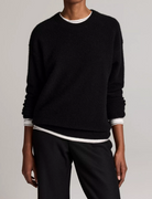 Cashmere Classic Crew Neck Sweater in Black-Sweaters-Vince-Black-XS-Mercantile Portland