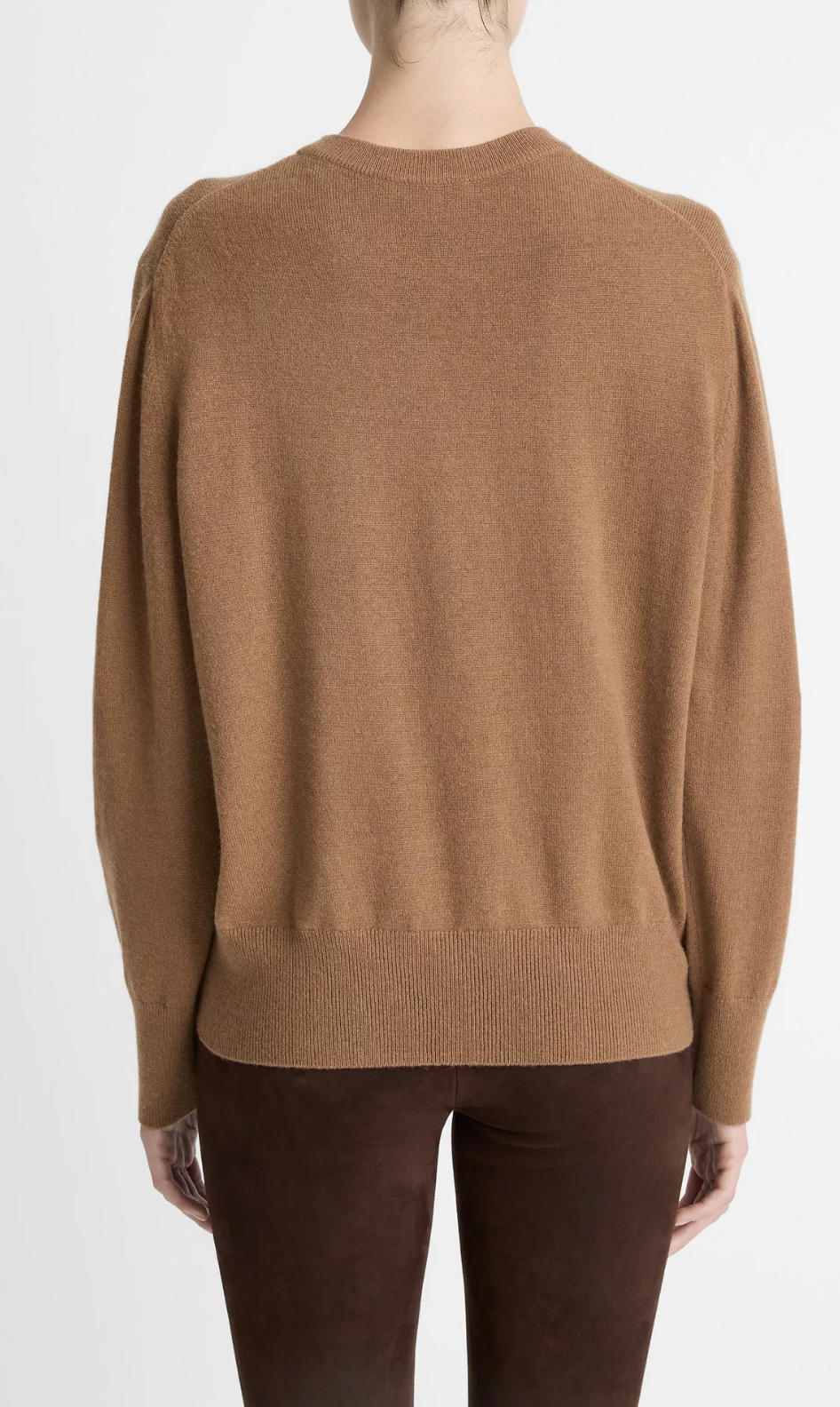 Cashmere Crew Neck Sweater-Sweaters-Vince-Cognac-XXS-Mercantile Portland