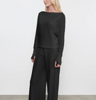 Cashmere Dolman Top-Sweaters-Enza Costa-Charcoal-XS-Mercantile Portland