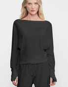 Cashmere Dolman Top-Sweaters-Enza Costa-Charcoal-XS-Mercantile Portland