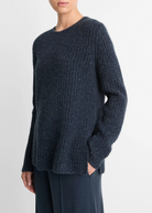 Cashmere Donegal Tunic Sweater-Clothing-Vince-Indigo Donegal-XXS-Mercantile Portland