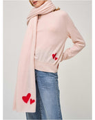 Cashmere Heart Travel Wrap-Scarves-White + Warren-Pink Sand • White + Warren-OS-Mercantile Portland