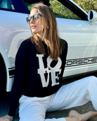 Cashmere "Love" Crewneck-Clothing-27 Miles-Black-XS-Mercantile Portland