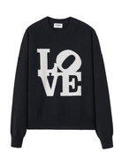 Cashmere "Love" Crewneck-Clothing-27 Miles-Black-XS-Mercantile Portland