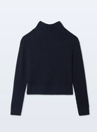 Cashmere Luxe Waffle Standneck-Sweaters-White & Warren-Chartreuse yellow-XS-Mercantile Portland