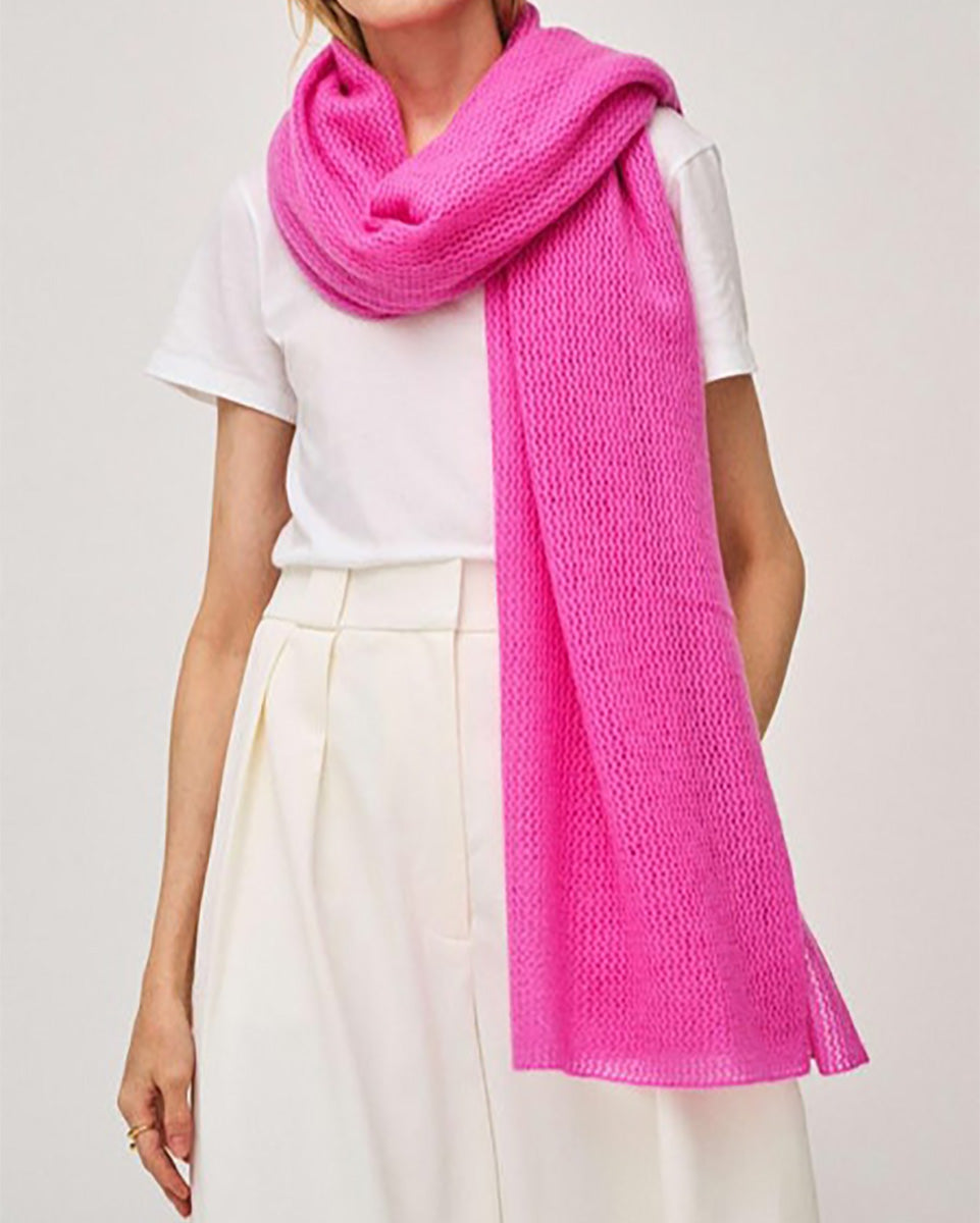 Cashmere Mesh Wrap-Accessories-White + Warren-Fondant Pink-OS-Mercantile Portland