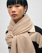 Cashmere Mesh Wrap in Jute Heather-Scarves-White + Warren-Jute Heather-OS-Mercantile Portland