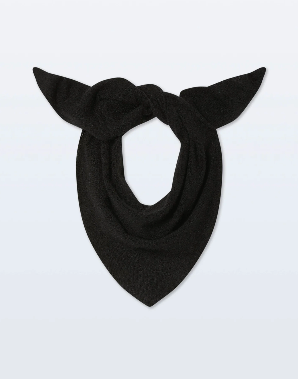 Cashmere Neckerchief in Black-Scarves and Wraps-White & Warren-Black-Mercantile Portland