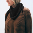 Cashmere Neckerchief in Black-Scarves and Wraps-White & Warren-Black-Mercantile Portland