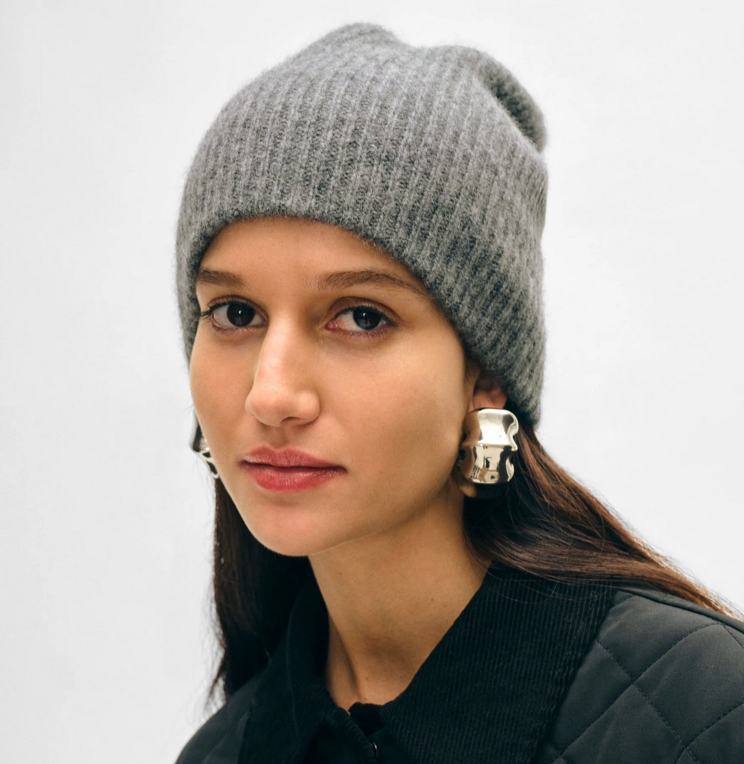 Cashmere Plush Rib Beanie-Hats-White + Warren-Soft White-OS-Mercantile Portland