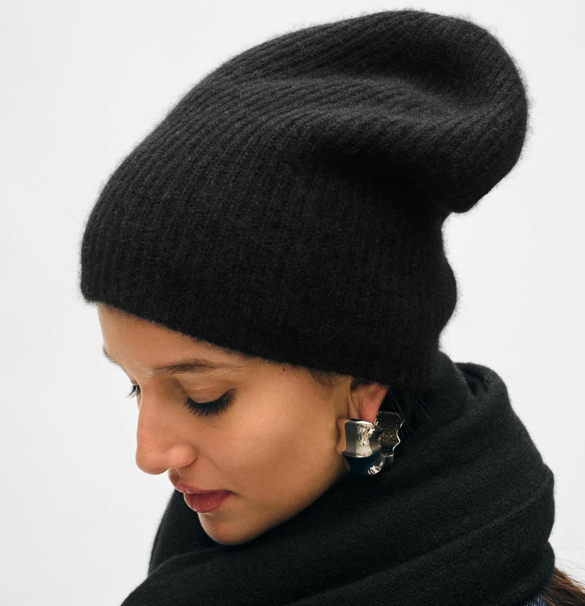 Cashmere Plush Rib Beanie-Hats-White + Warren-Soft White-OS-Mercantile Portland