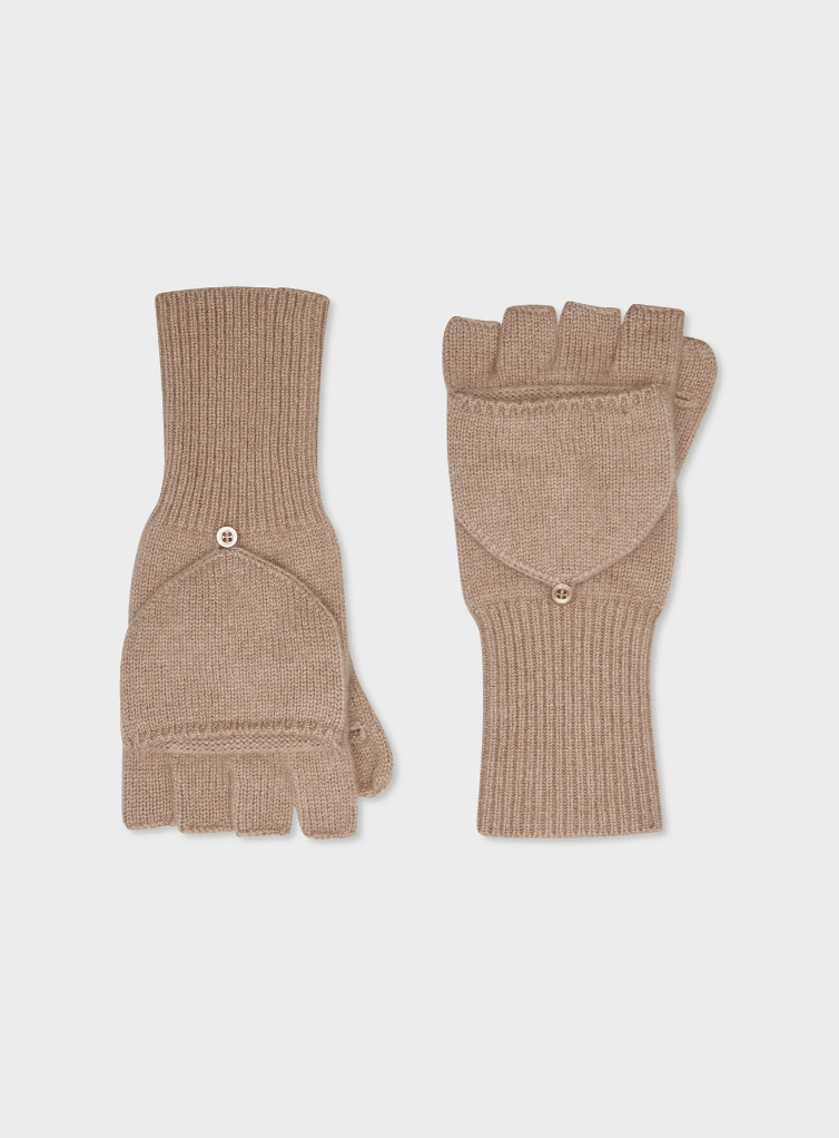 Cashmere Pop Top Gloves-Accessories-White & Warren-True Camel-OS-Mercantile Portland