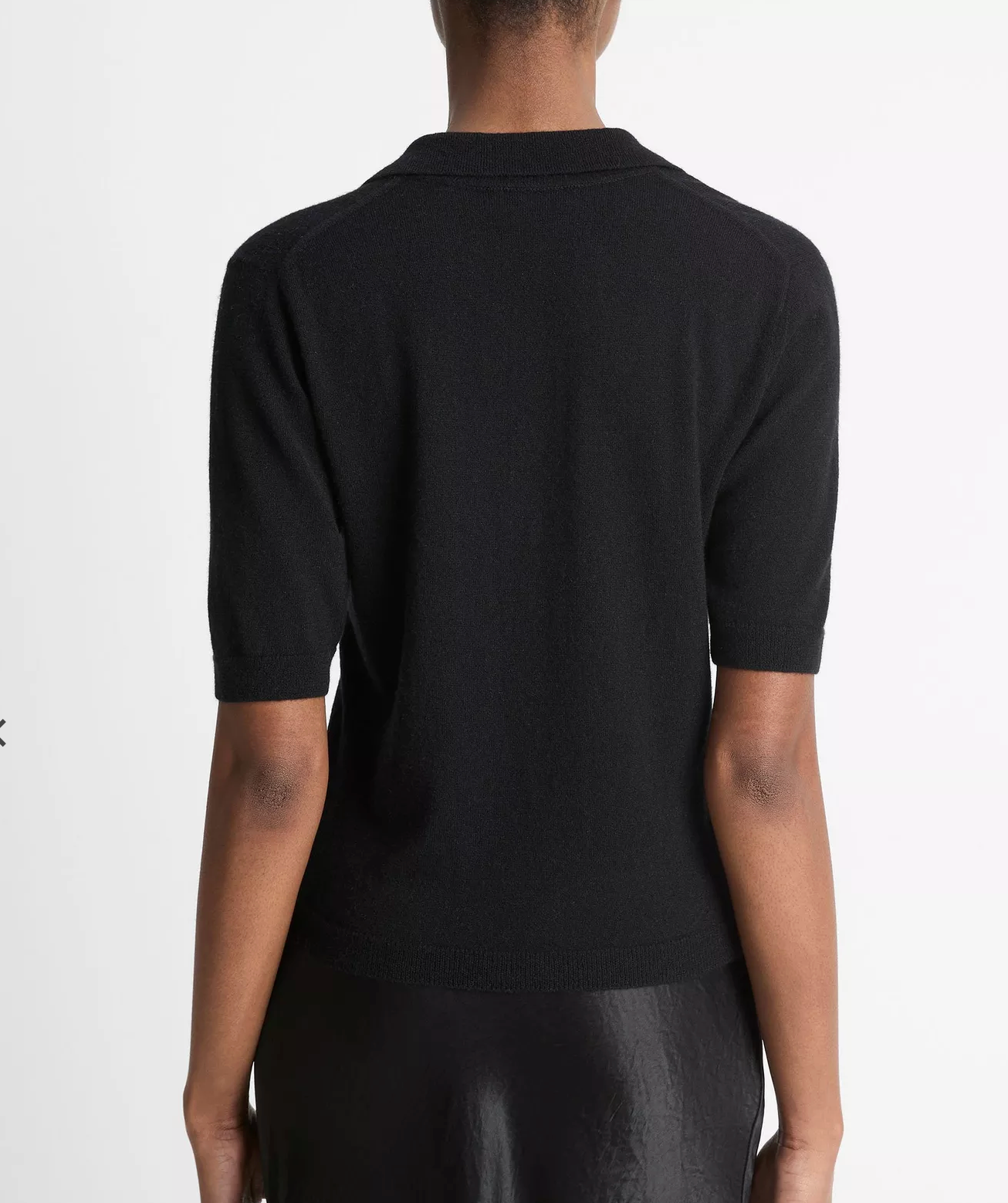 Cashmere-Silk Short-Sleeve Polo-Staging-Vince-Black-XXS-Mercantile Portland
