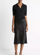 Cashmere-Silk Short-Sleeve Polo-Staging-Vince-Black-XXS-Mercantile Portland